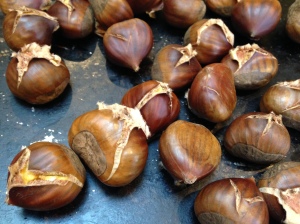 Chestnuts after roasting